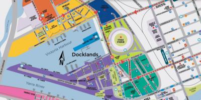 Les Docklands de la carte de Melbourne