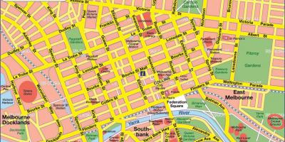 Carte de la ville de Melbourne