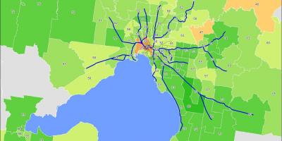 La carte de Melbourne