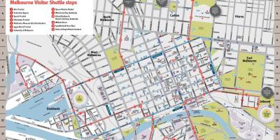 La ville de Melbourne attractions de la carte