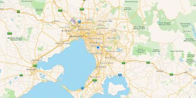 La carte de Melbourne et de sa banlieue