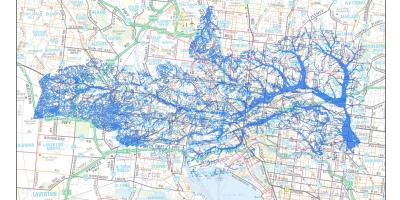La carte de Melbourne inondation
