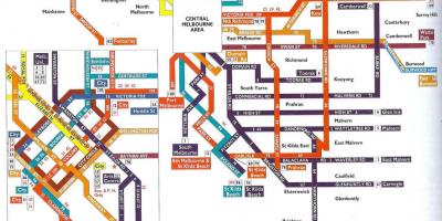 Melbourne plan des transports publics