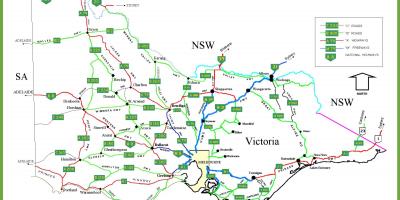 La carte de Victoria, en Australie
