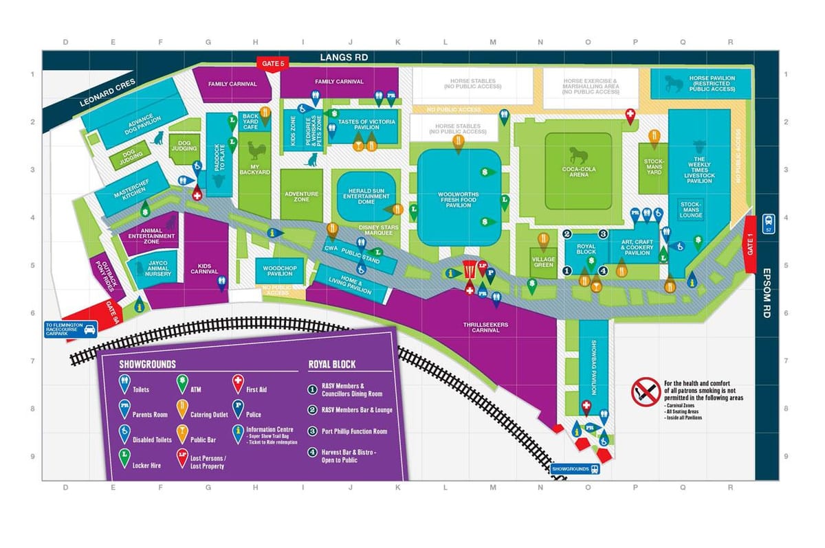 carte de le Musée de Melbourne