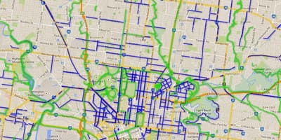 Melbourne carte vélo