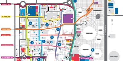 Carte de l'université Monash