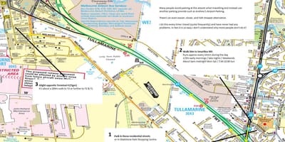 L'aéroport de Melbourne voiture carte du parc
