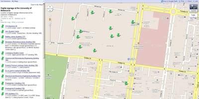 Carte de l'université de Melbourne