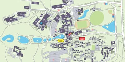 Deakin carte du campus