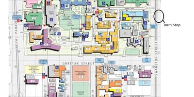 Carte du campus de l'université de Victoria