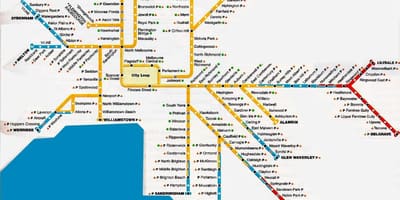 Melbourne région métropolitaine de carte
