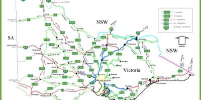 La carte de Victoria, en Australie